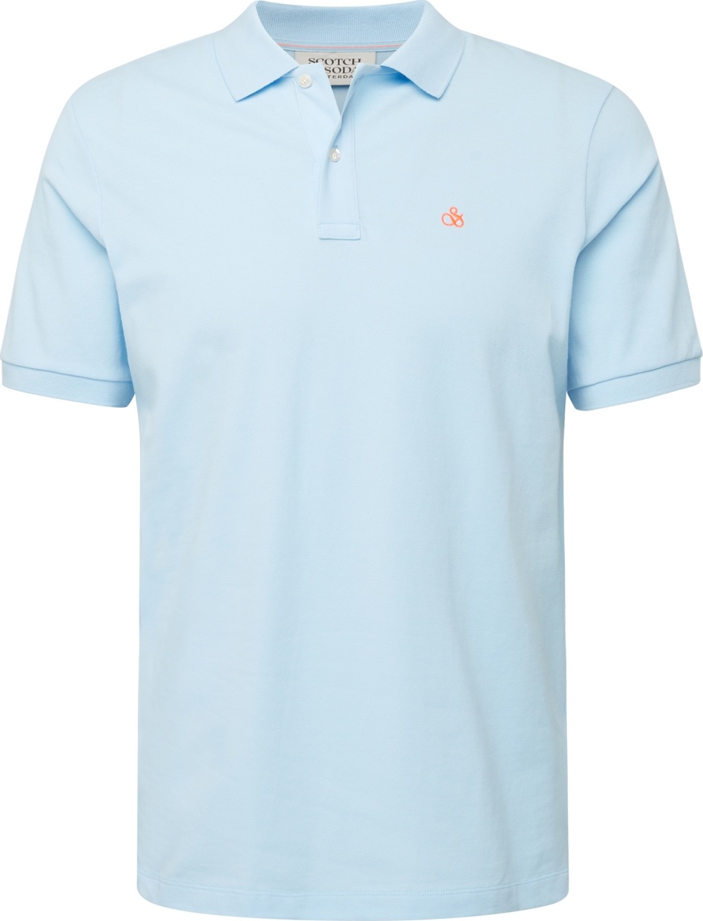 SCOTCH & SODA Tričko světlemodrá / oranžová