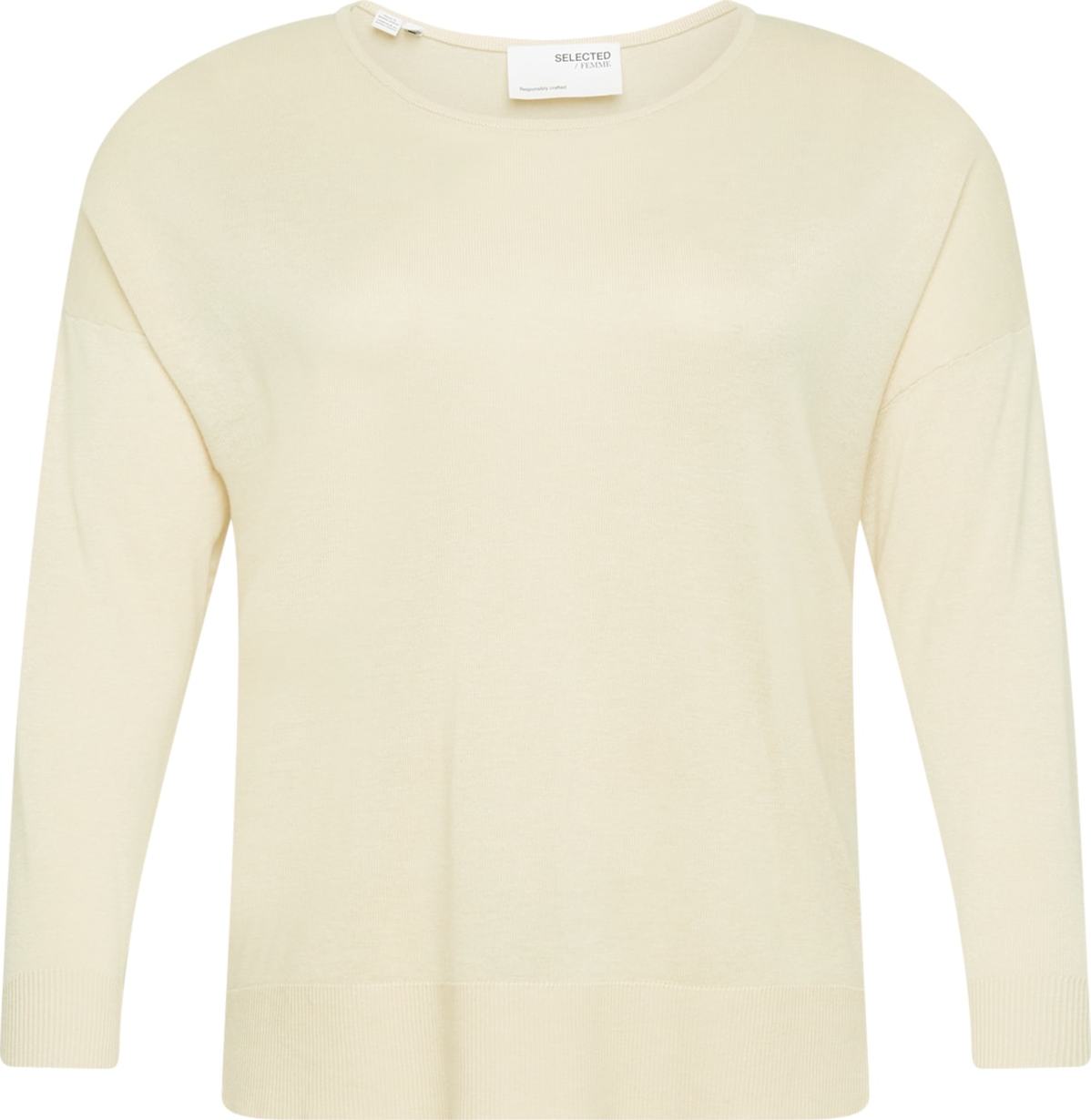 Selected Femme Curve Svetr 'Malli' krémová