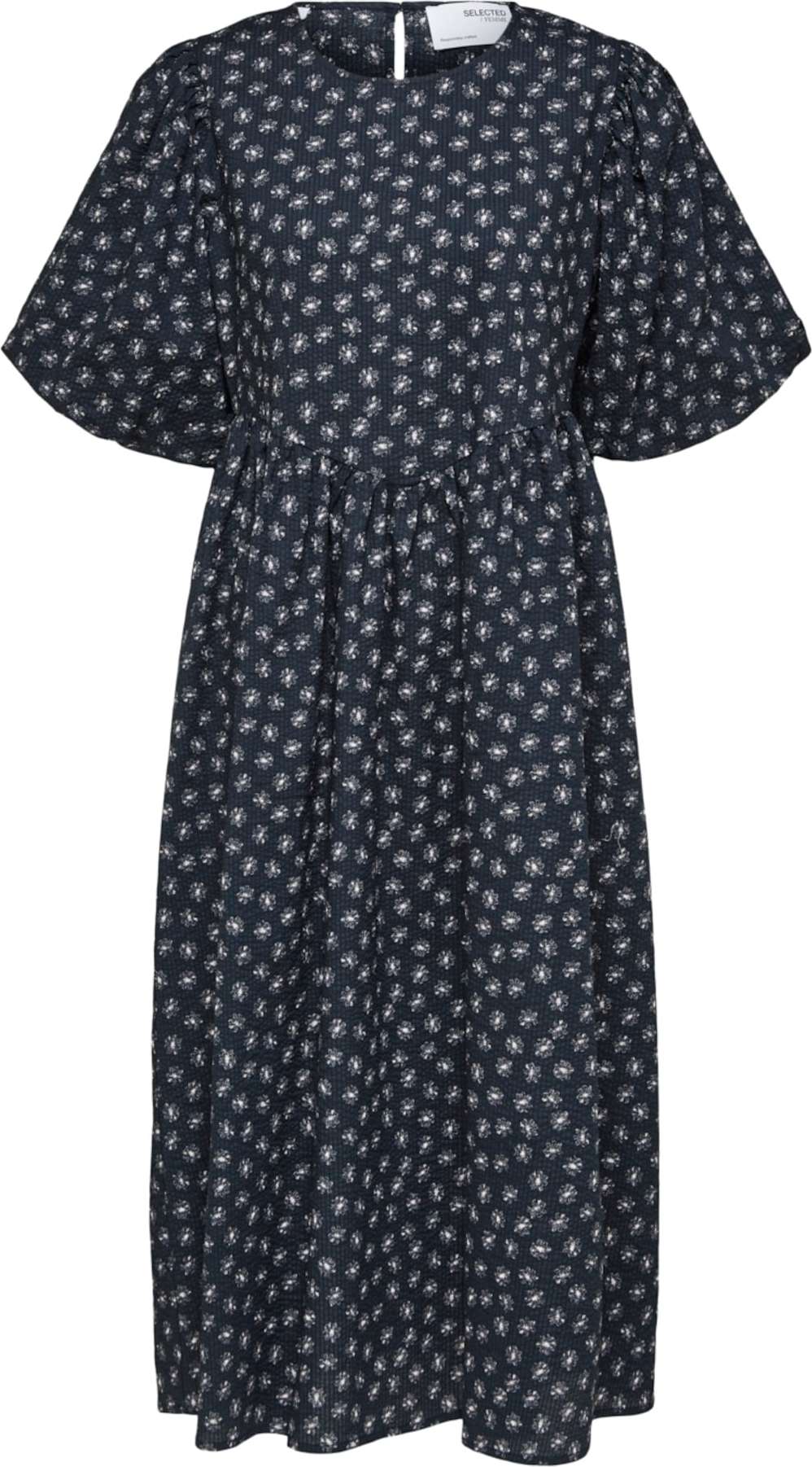 SELECTED FEMME Šaty 'Thora' grafitová / kouřově šedá / bílá
