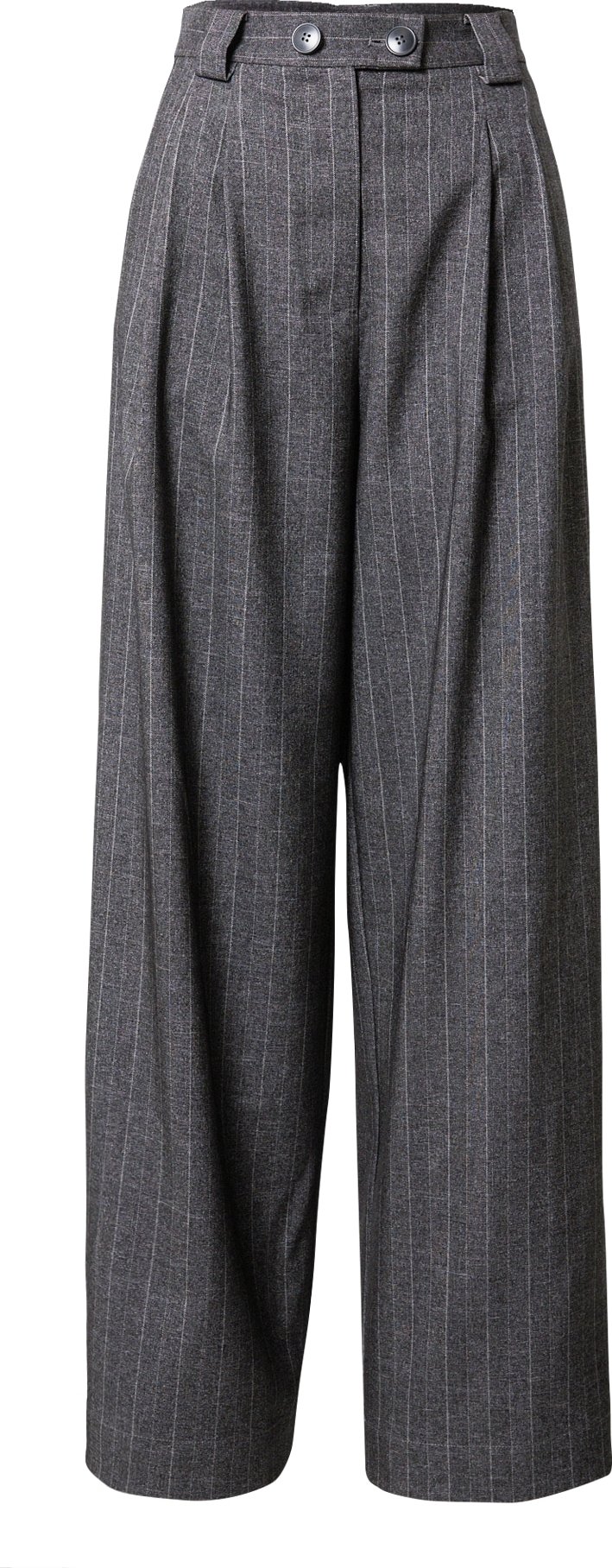 Stella Nova Kalhoty se sklady v pase 'Eline My' světle šedá / tmavě šedá