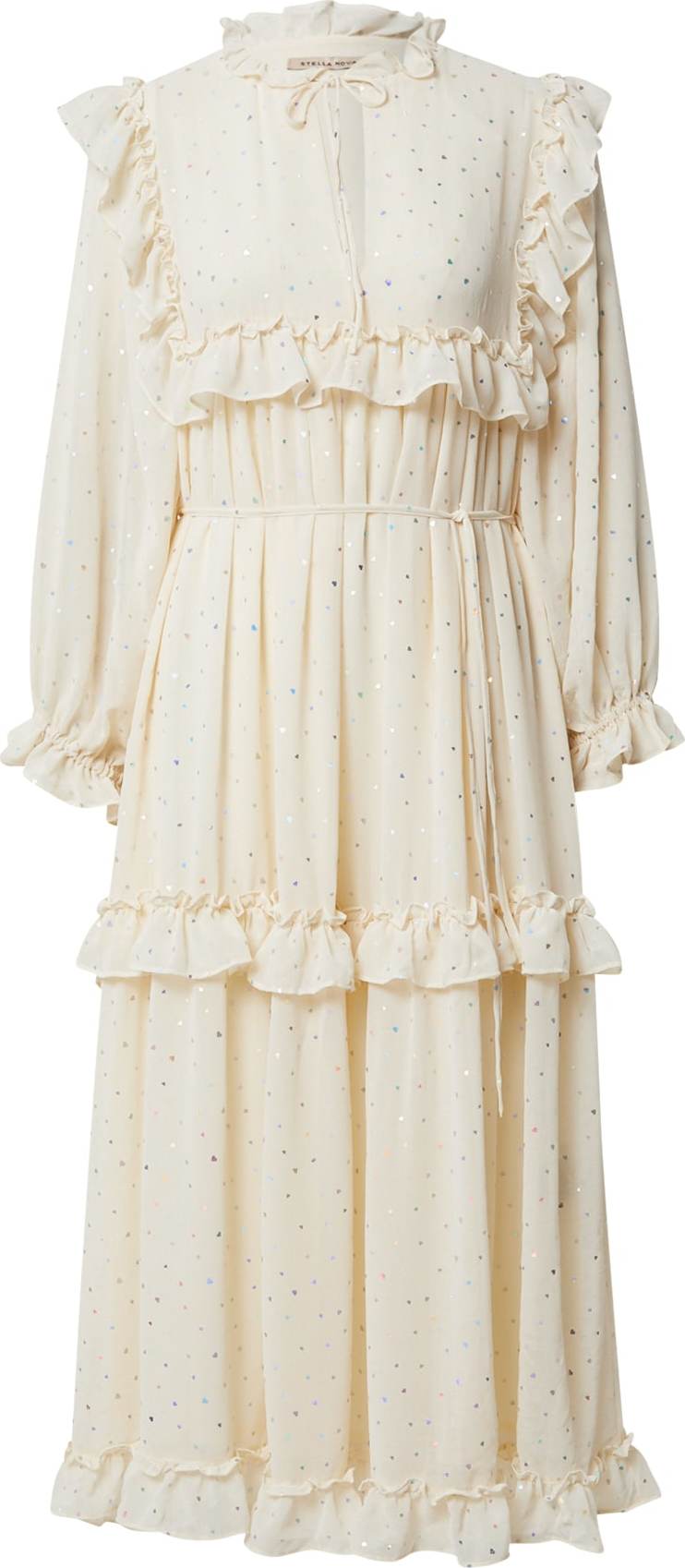 Stella Nova Šaty 'BARBARA' krémová / stříbrná