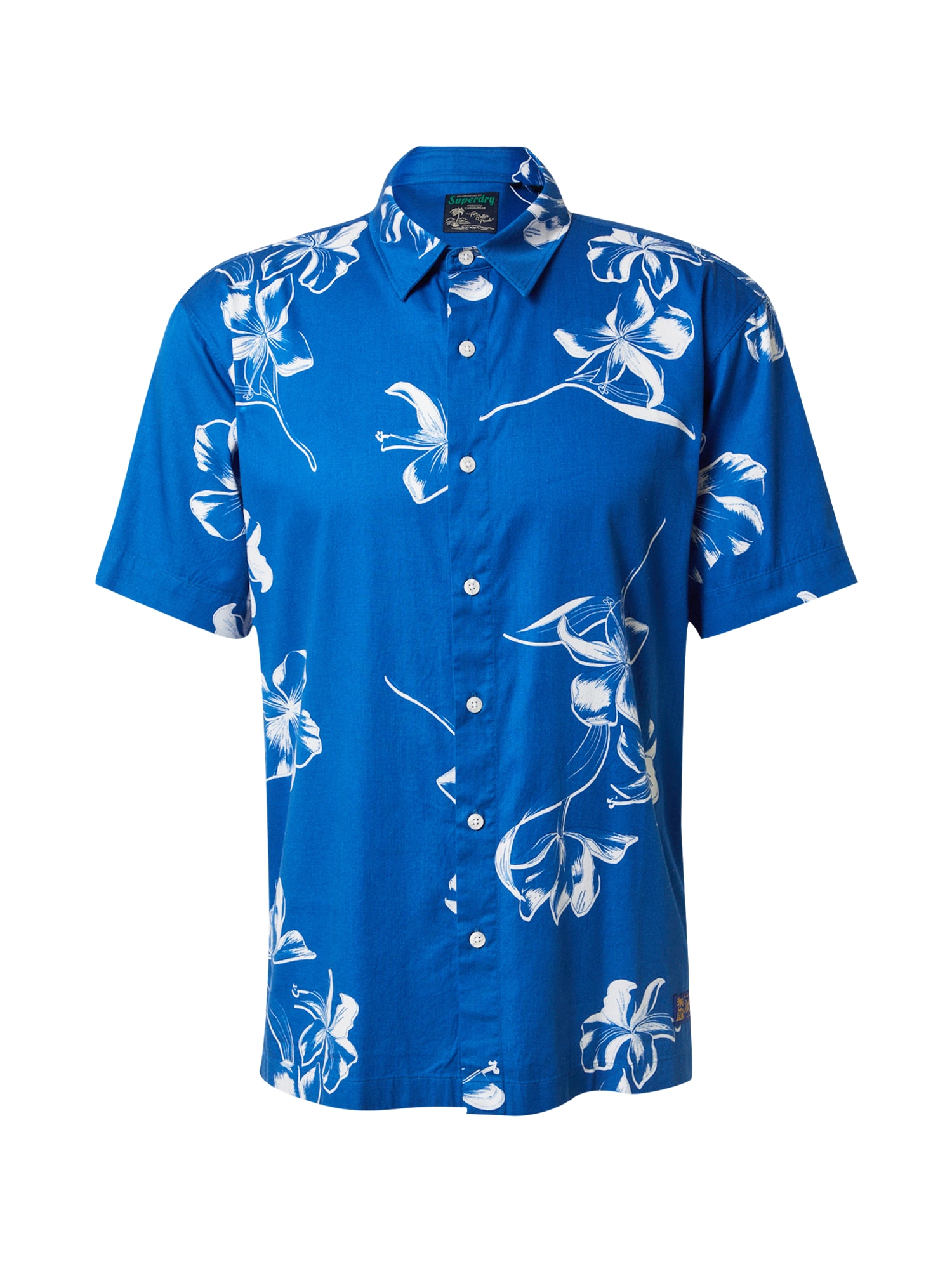 Superdry Košile marine modrá / černá / bílá