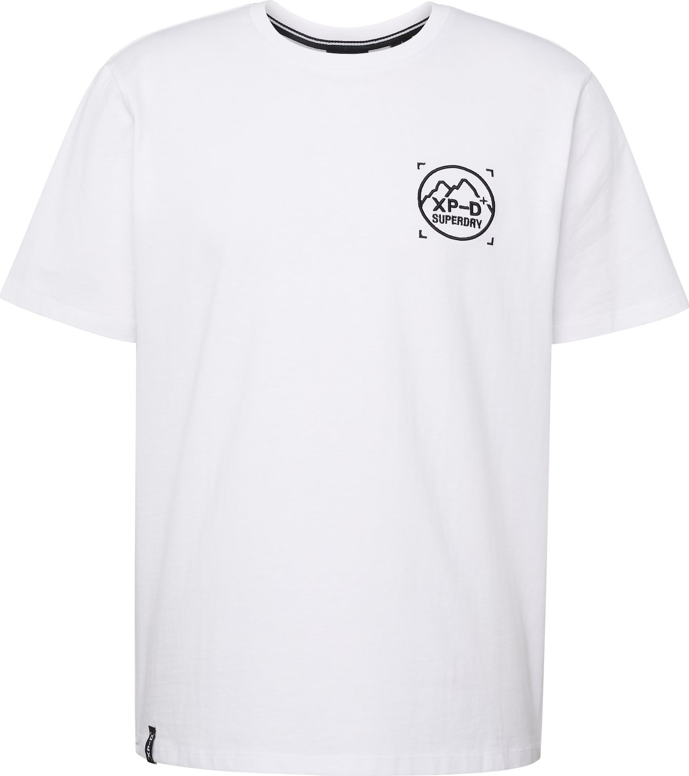 Superdry Tričko černá / bílá