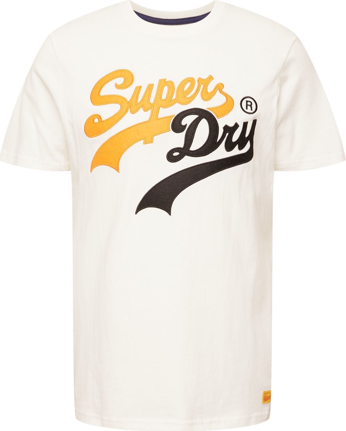 Superdry Tričko oranžová / černá / bílá