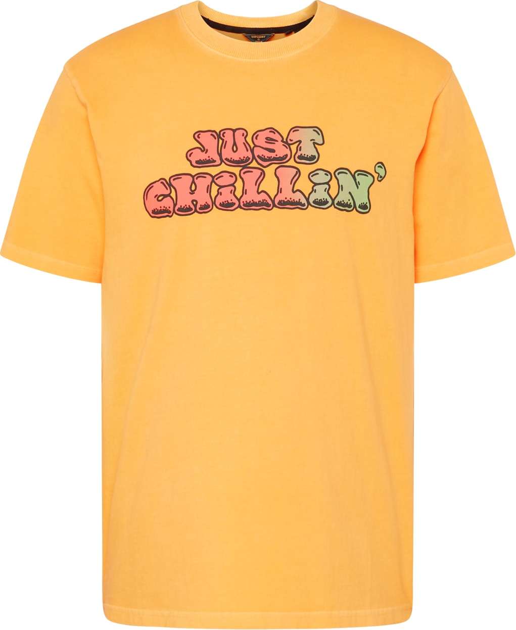 Superdry Tričko světle zelená / korálová / jasně oranžová / černá