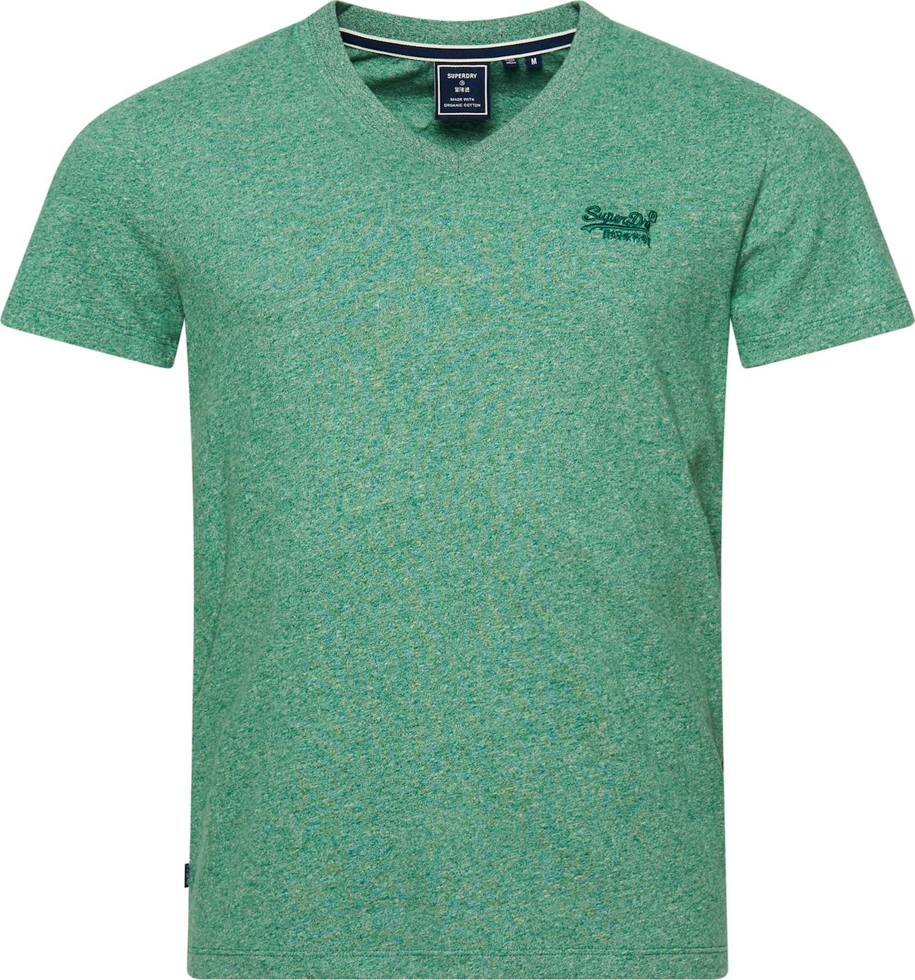 Superdry Tričko zelená / černá / bílá