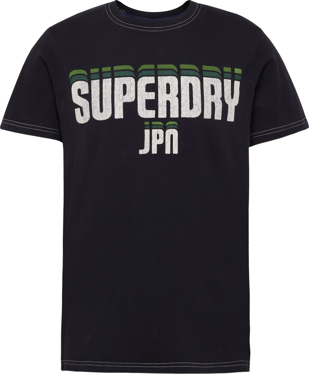 Superdry Tričko zelená / světle zelená / černá / bílá