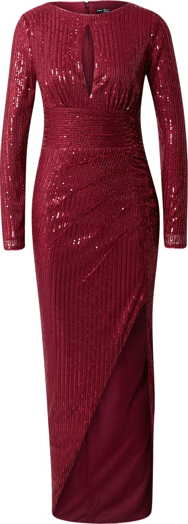 TFNC Společenské šaty 'HELA' burgundská červeň
