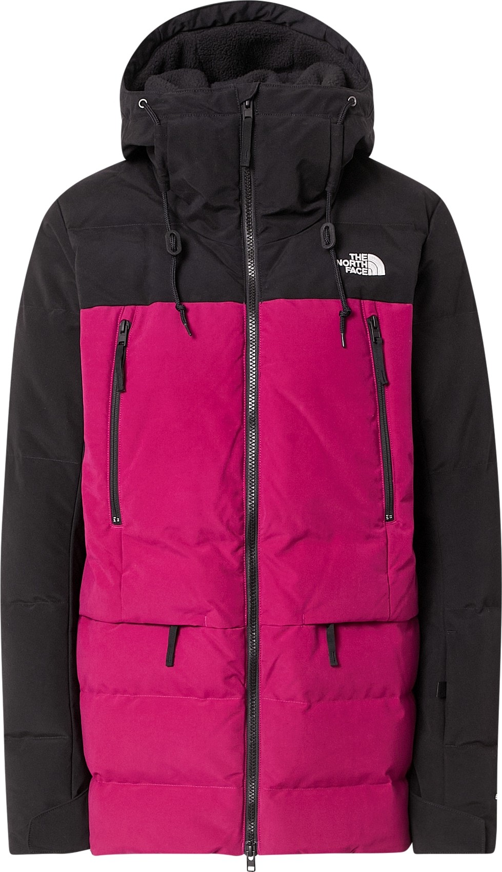THE NORTH FACE Outdoorová bunda 'Pallie Down' tmavě růžová / černá / bílá