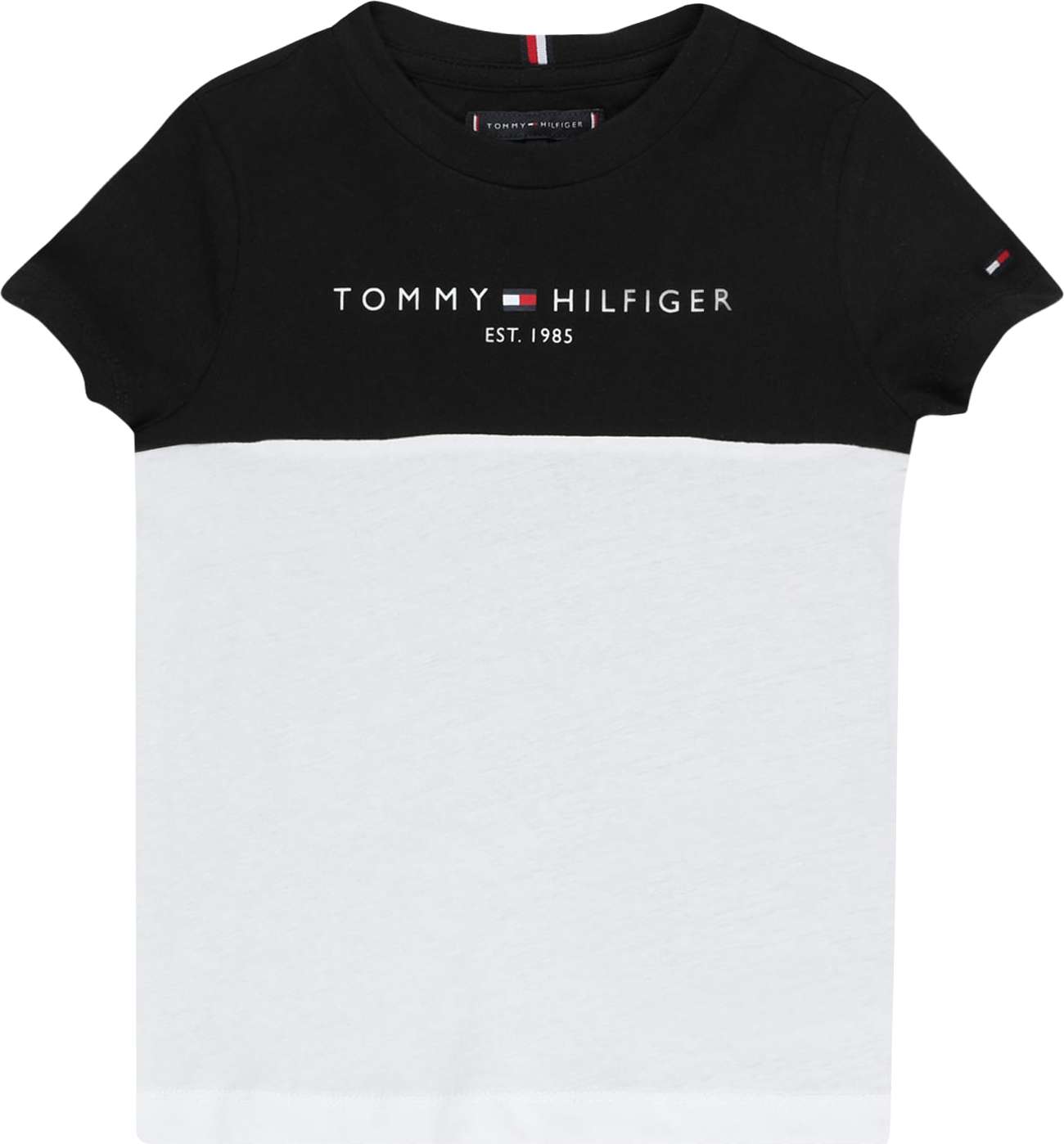 TOMMY HILFIGER Tričko černá / bílá