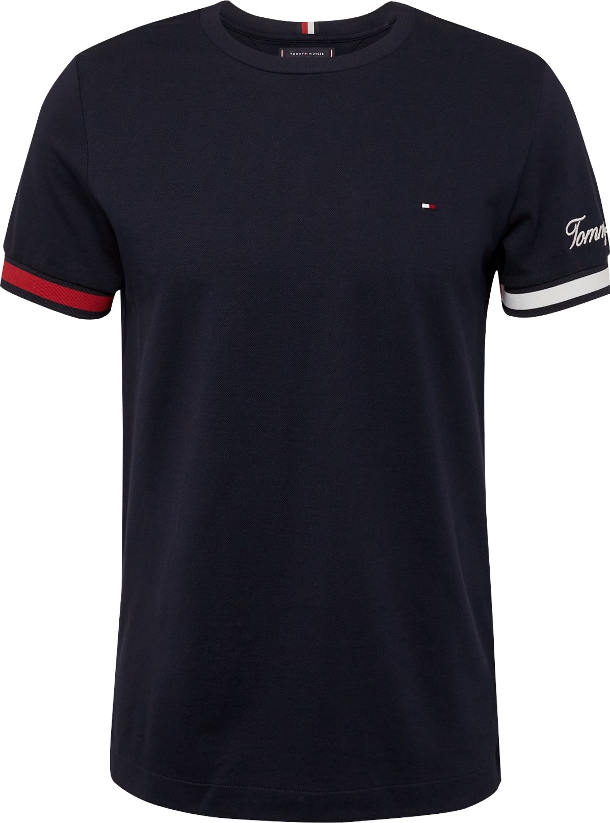 TOMMY HILFIGER Tričko námořnická modř / červená / bílá