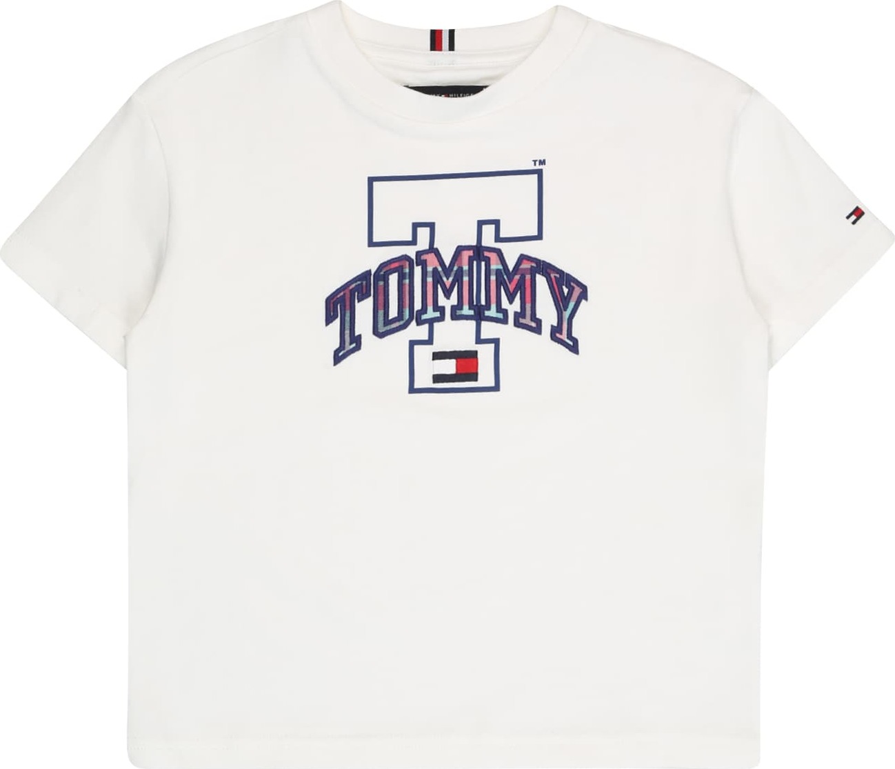 TOMMY HILFIGER Tričko námořnická modř / červená / bílá