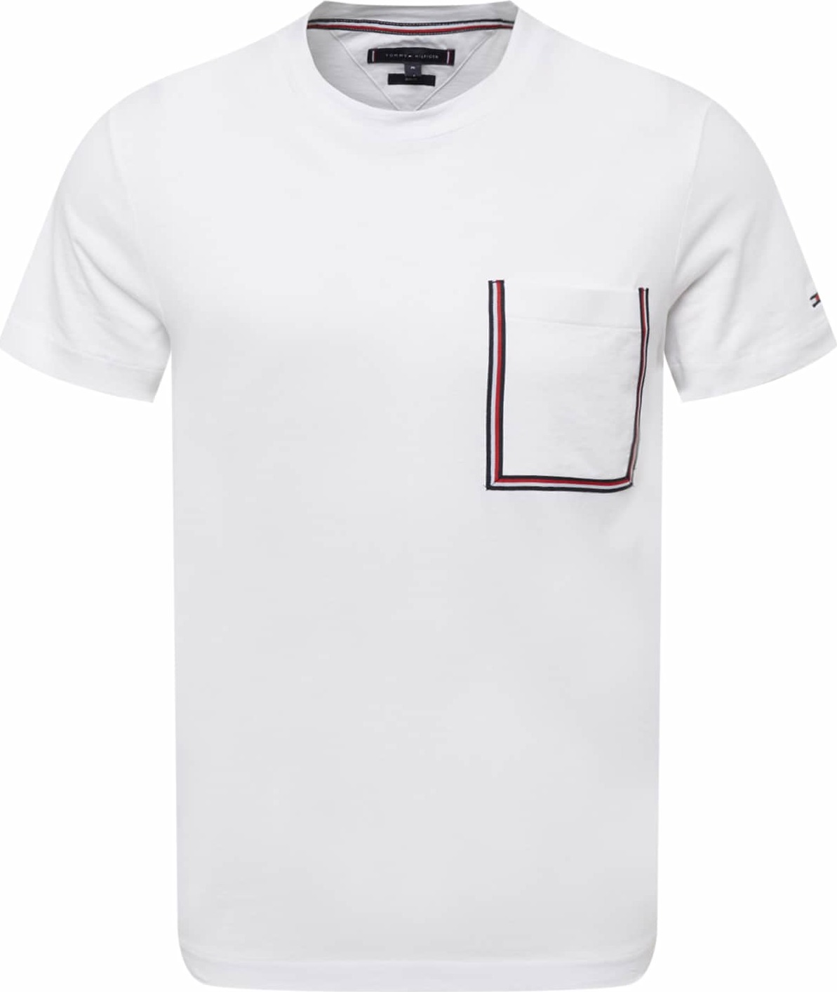 TOMMY HILFIGER Tričko námořnická modř / jasně červená / bílá