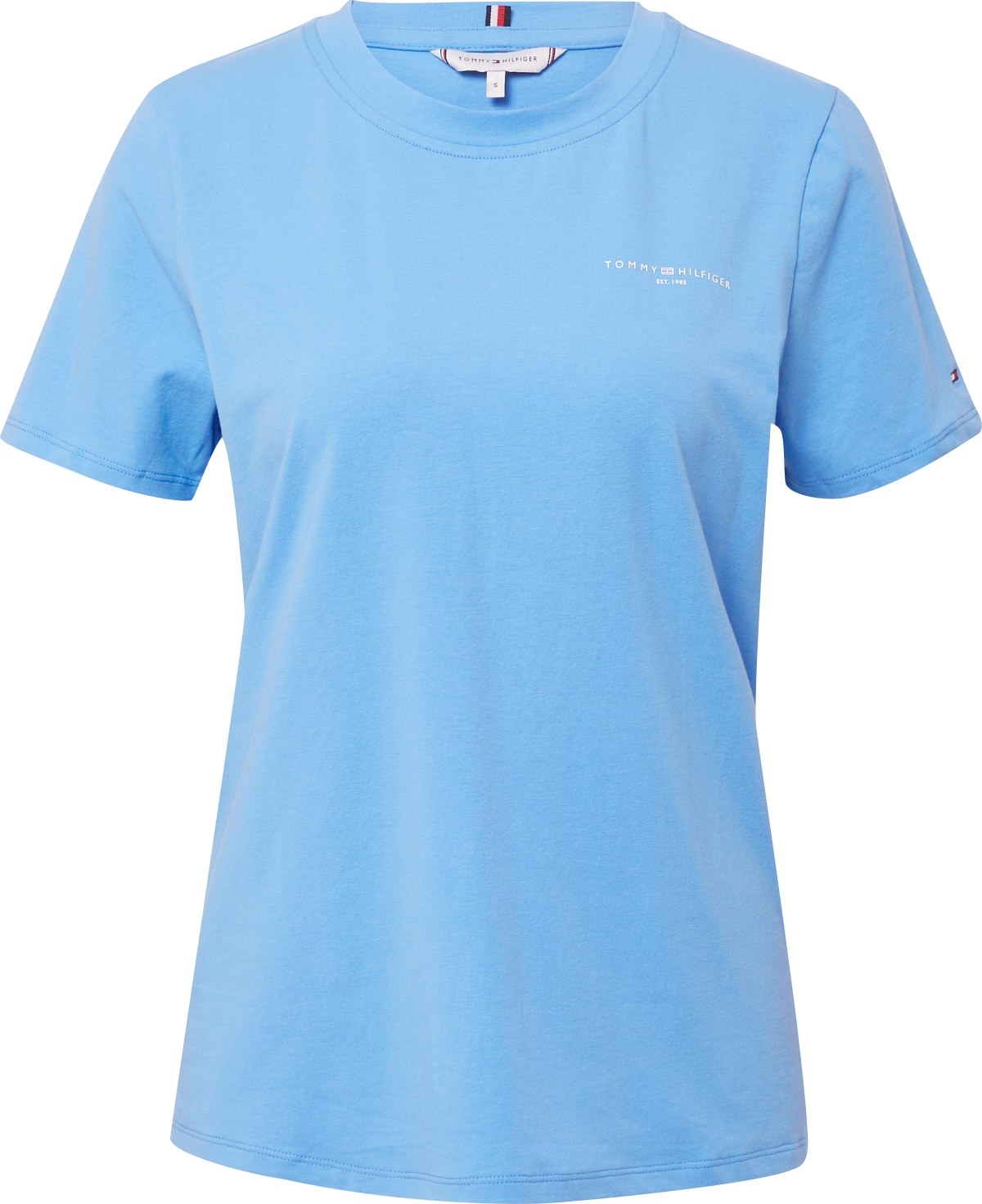 TOMMY HILFIGER Tričko nebeská modř / bílá