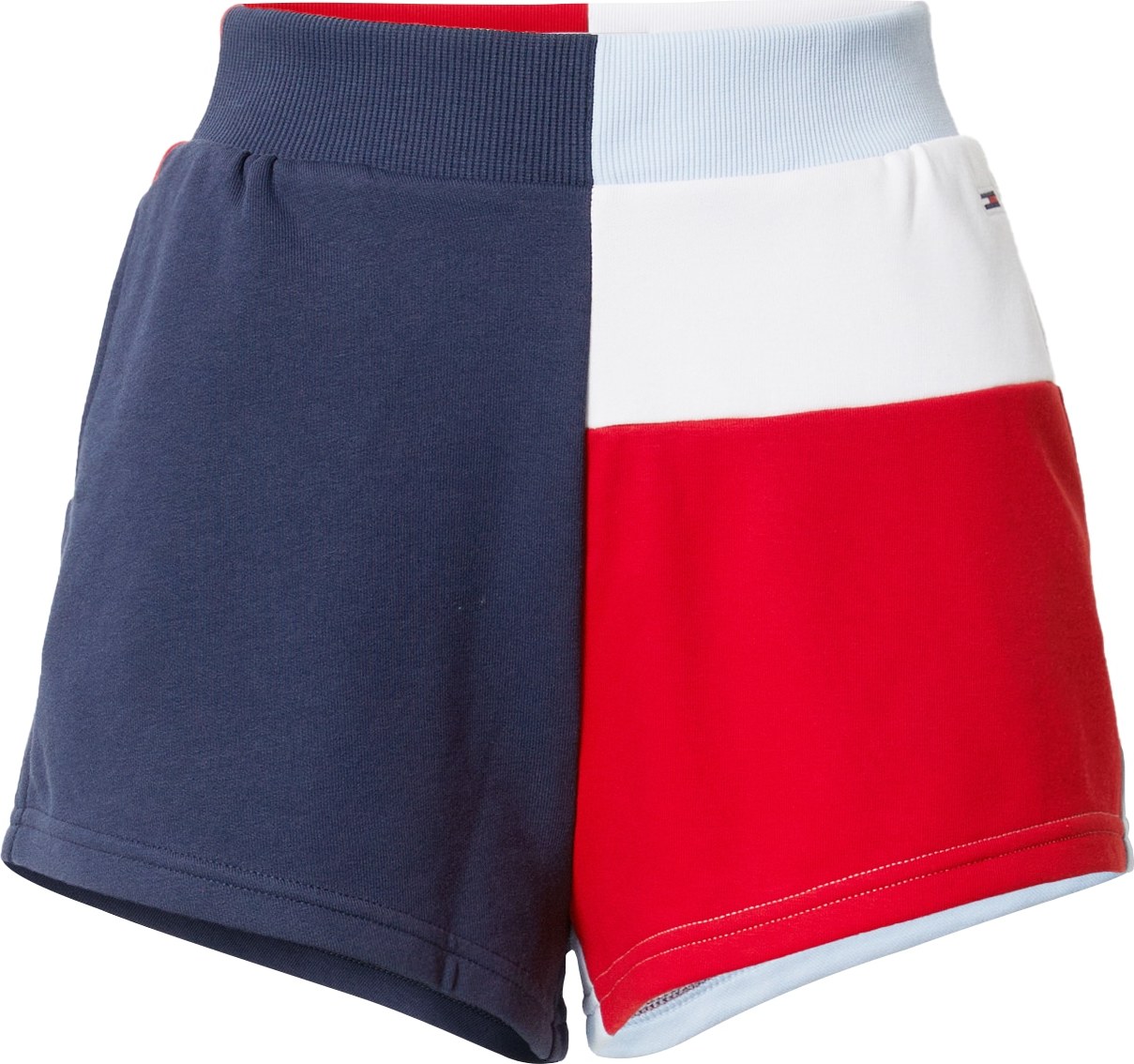 Tommy Jeans Kalhoty námořnická modř / světlemodrá / červená / bílá