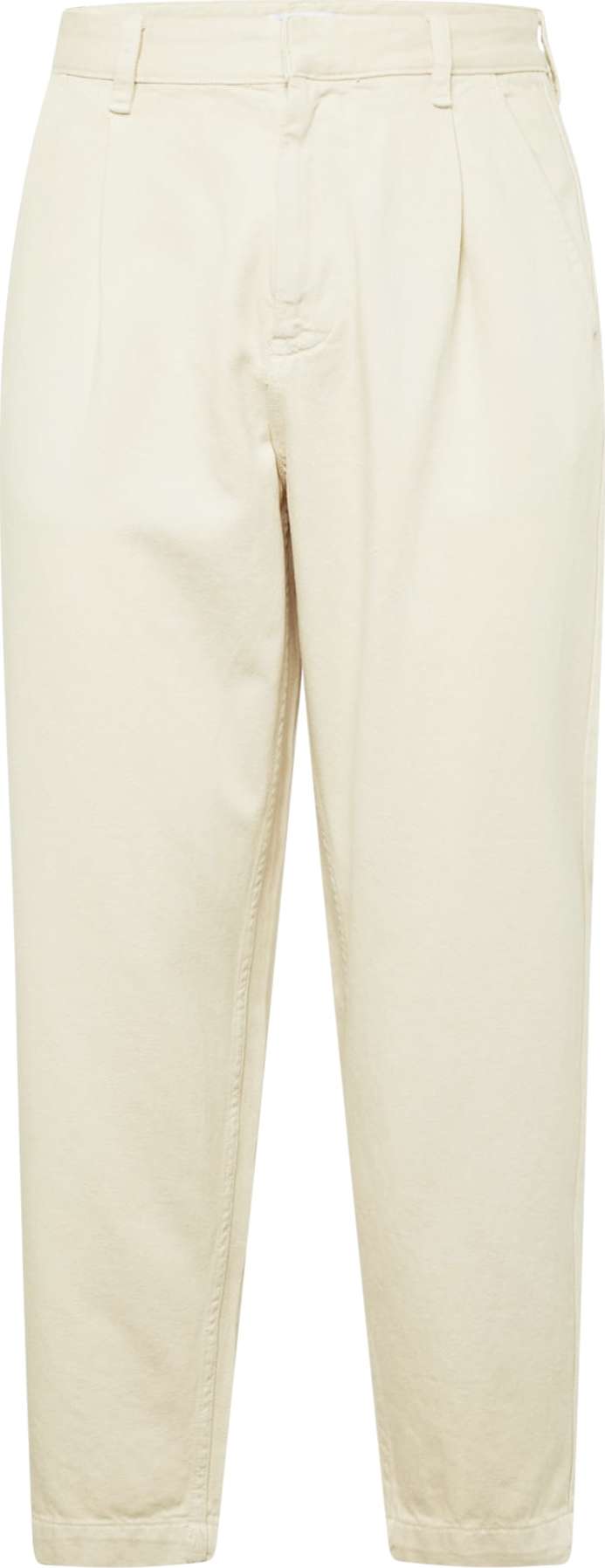 Tommy Jeans Kalhoty se sklady v pase 'BAX' krémová