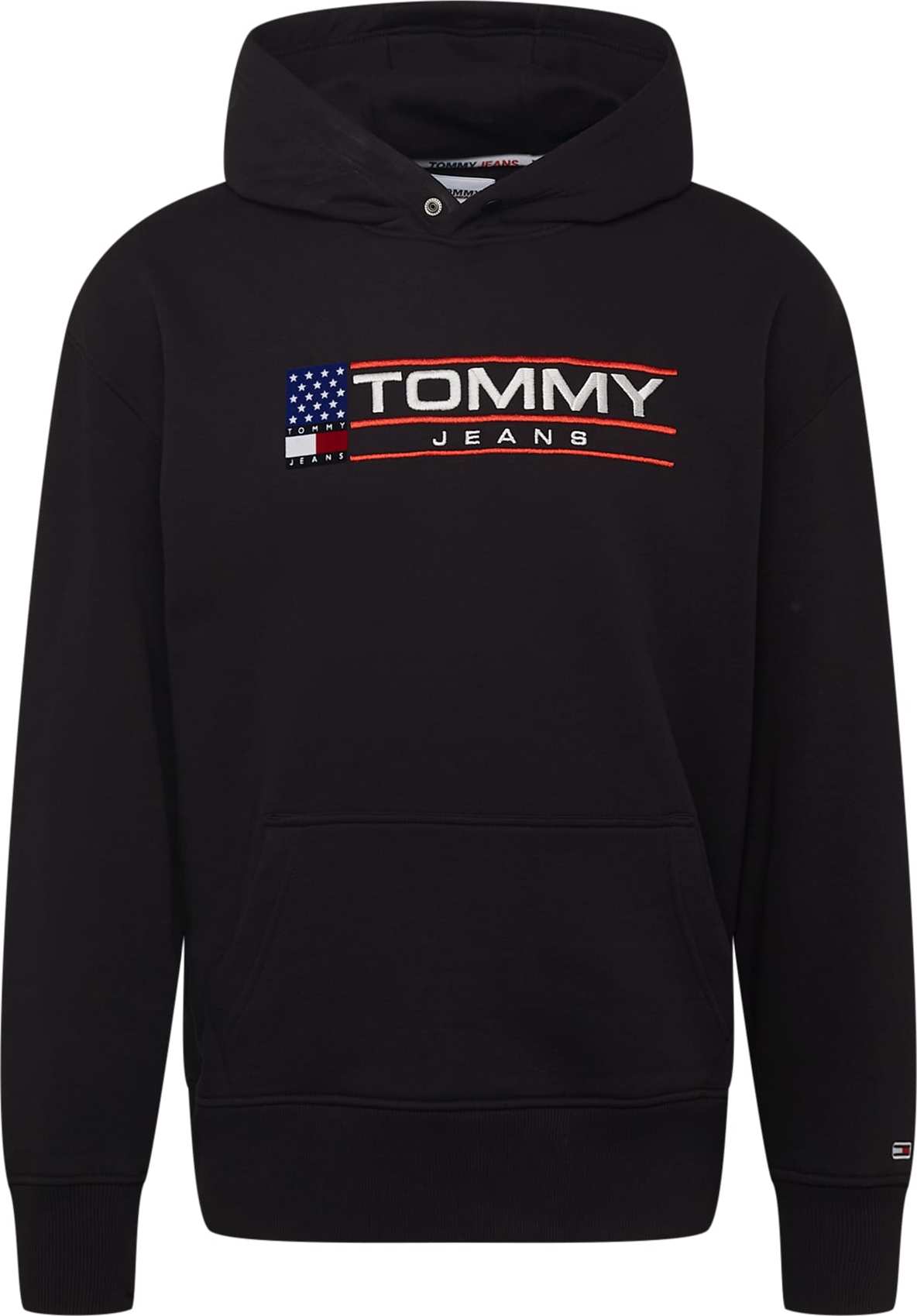 Tommy Jeans Mikina modrá / červená / černá / bílá