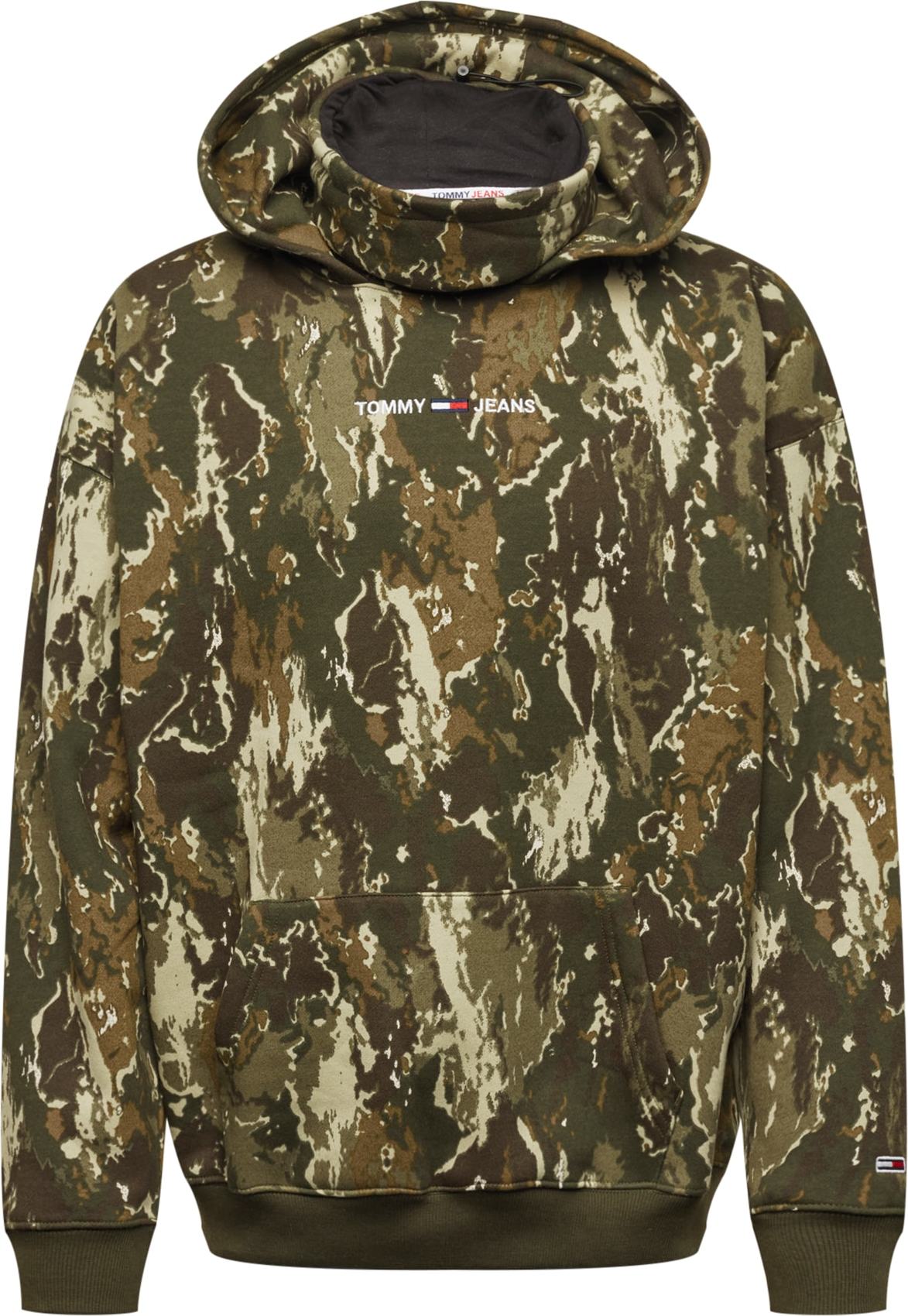 Tommy Jeans Mikina zelená / mix barev