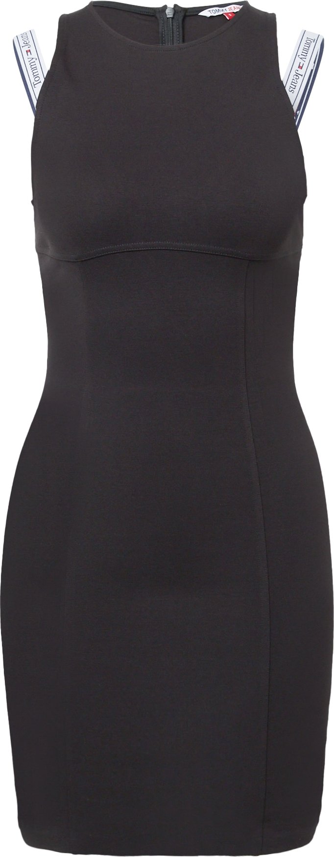 Tommy Jeans Šaty černá / bílá