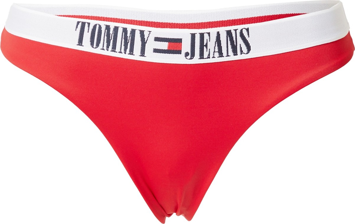 Tommy Jeans Spodní díl plavek červená / černá / bílá