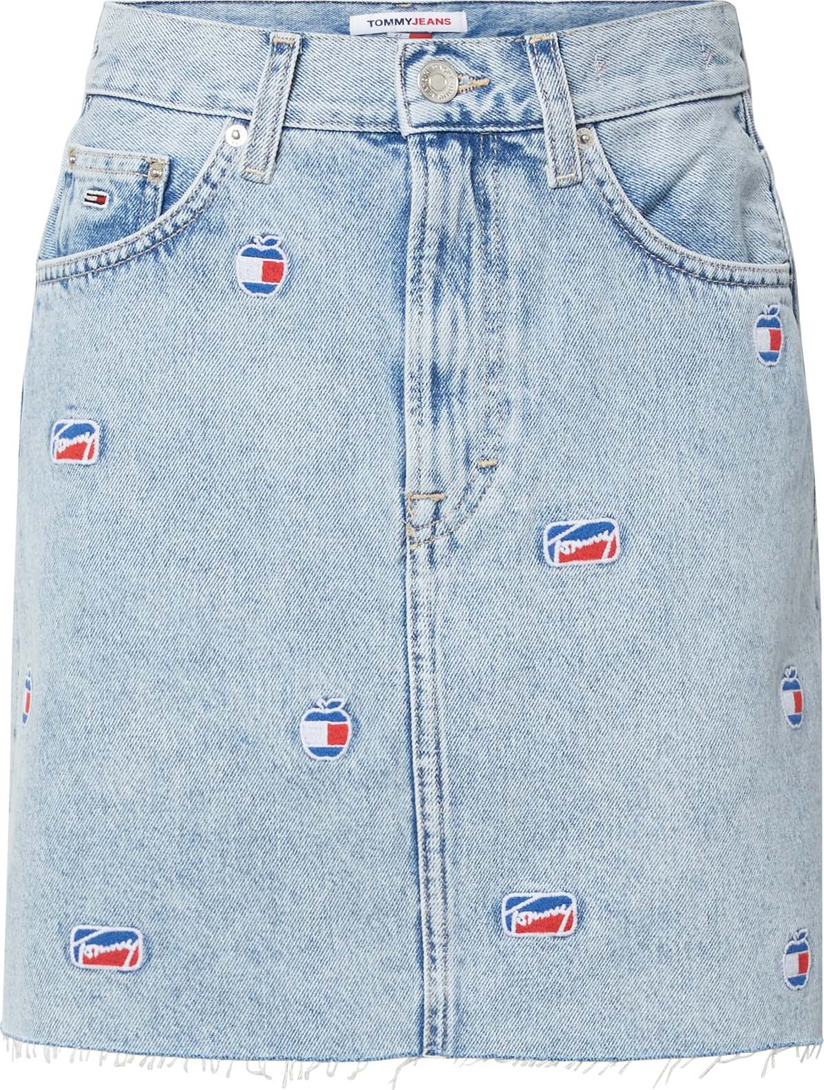 Tommy Jeans Sukně královská modrá / modrá džínovina / červená / bílá