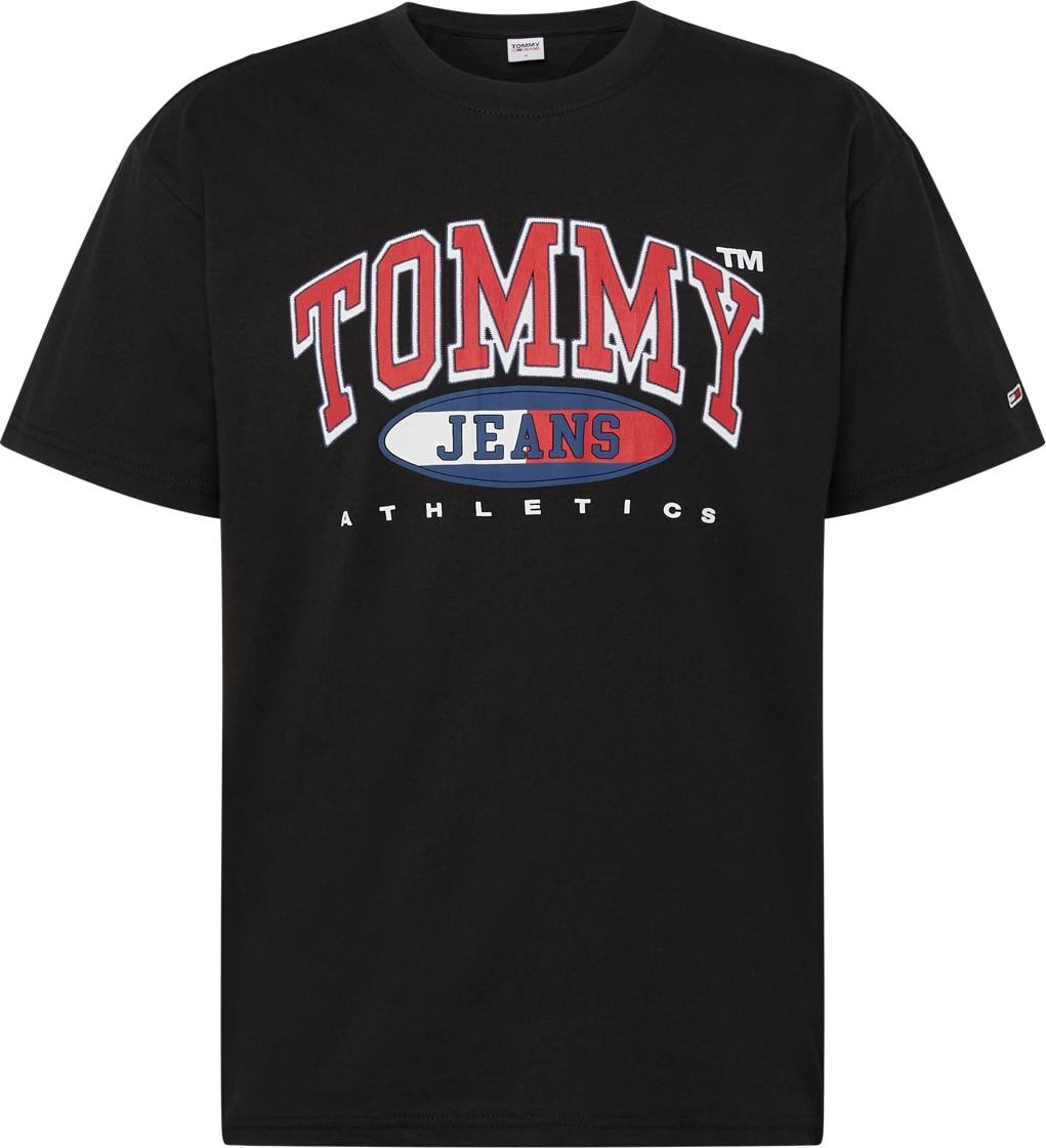 Tommy Jeans Tričko tmavě modrá / jasně červená / černá / bílá