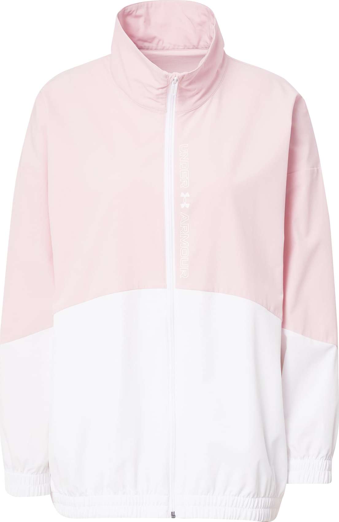 UNDER ARMOUR Sportovní bunda pastelově růžová / bílá