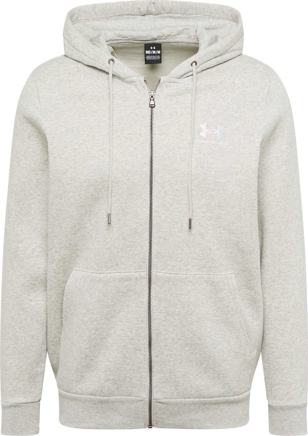 UNDER ARMOUR Sportovní mikina šedý melír / bílá