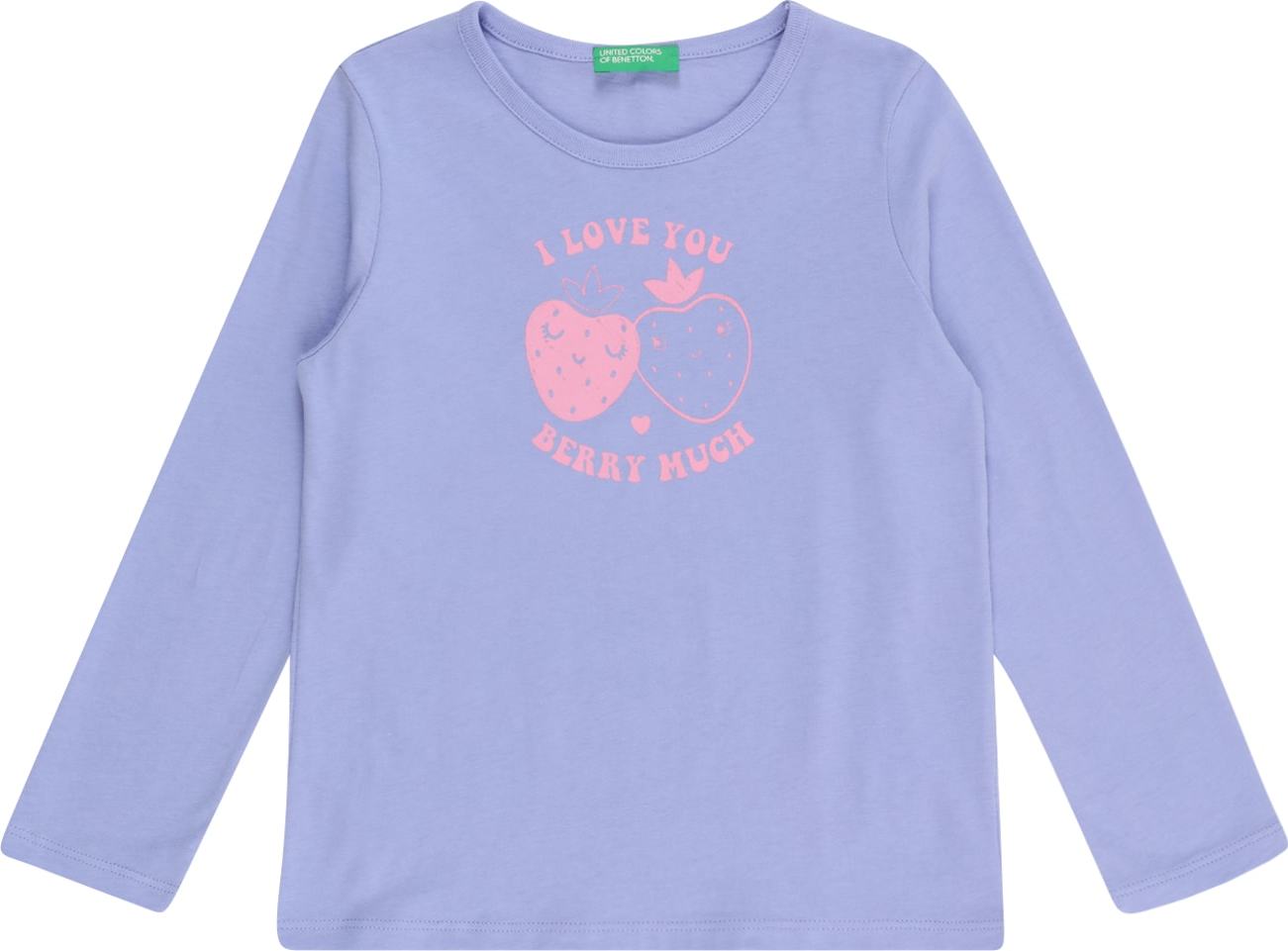 UNITED COLORS OF BENETTON Tričko kouřově modrá / pink