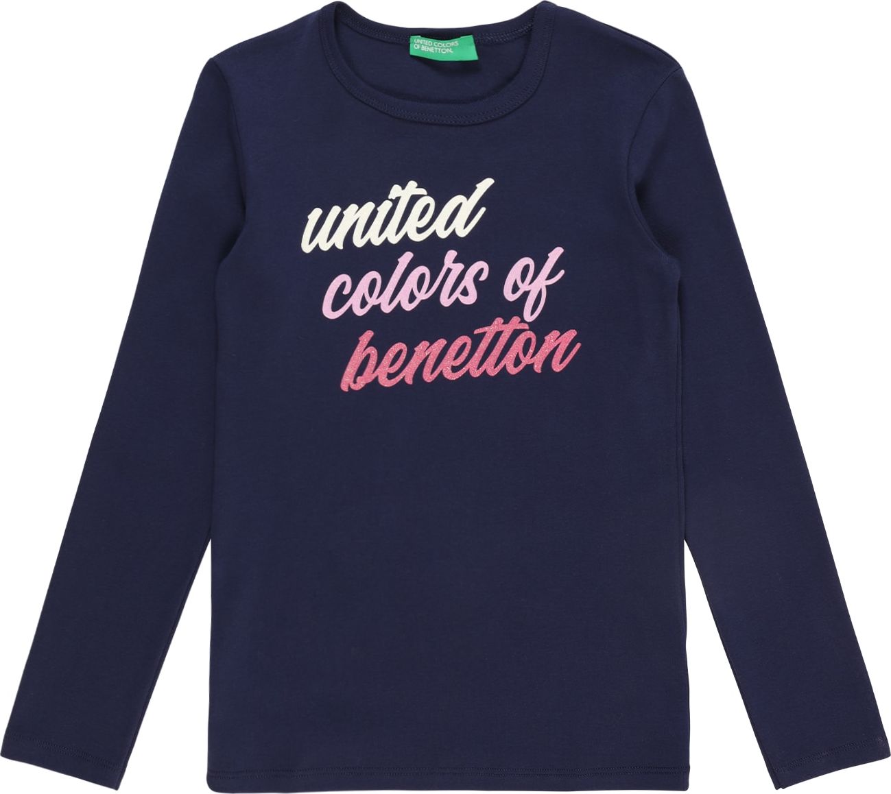 UNITED COLORS OF BENETTON Tričko námořnická modř / růžová / světle růžová / bílá