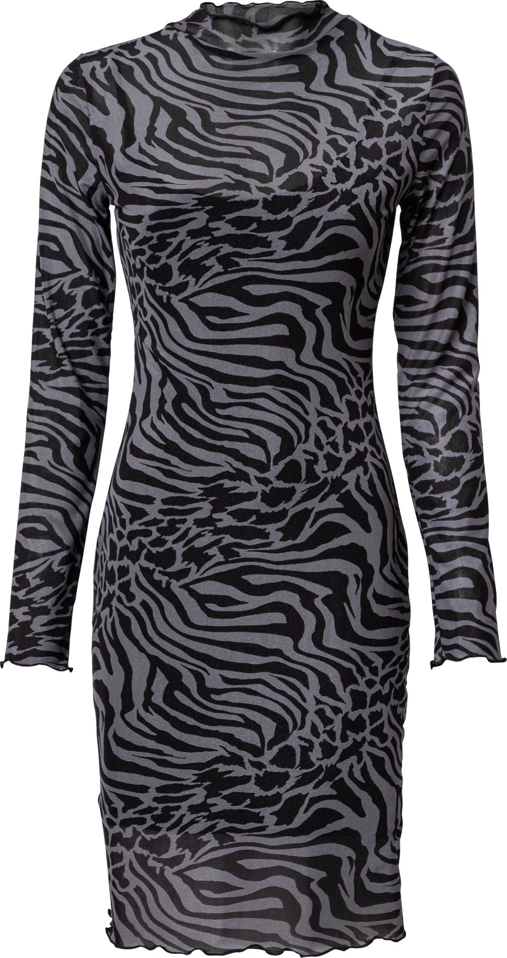 Urban Classics Šaty stříbrně šedá / černá