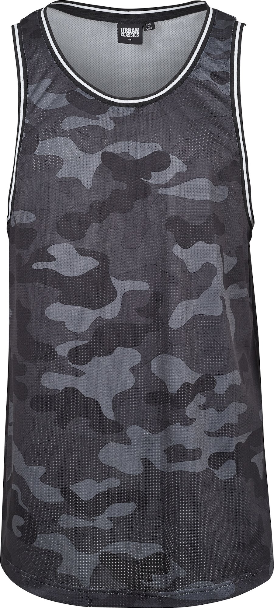 Urban Classics Tričko 'Camo Mesh' šedá / tmavě šedá / černá