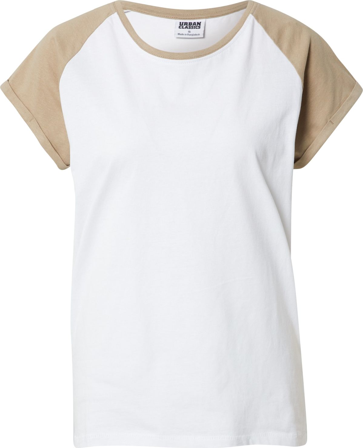 Urban Classics Tričko světle hnědá / bílá