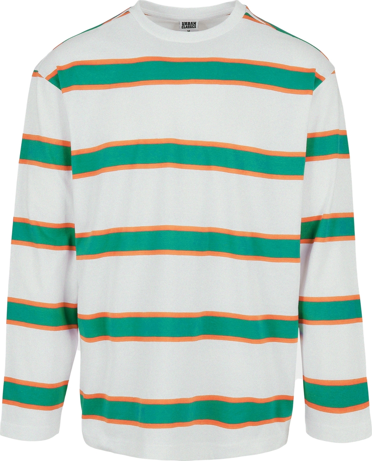 Urban Classics Tričko světle šedá / zelená / oranžová