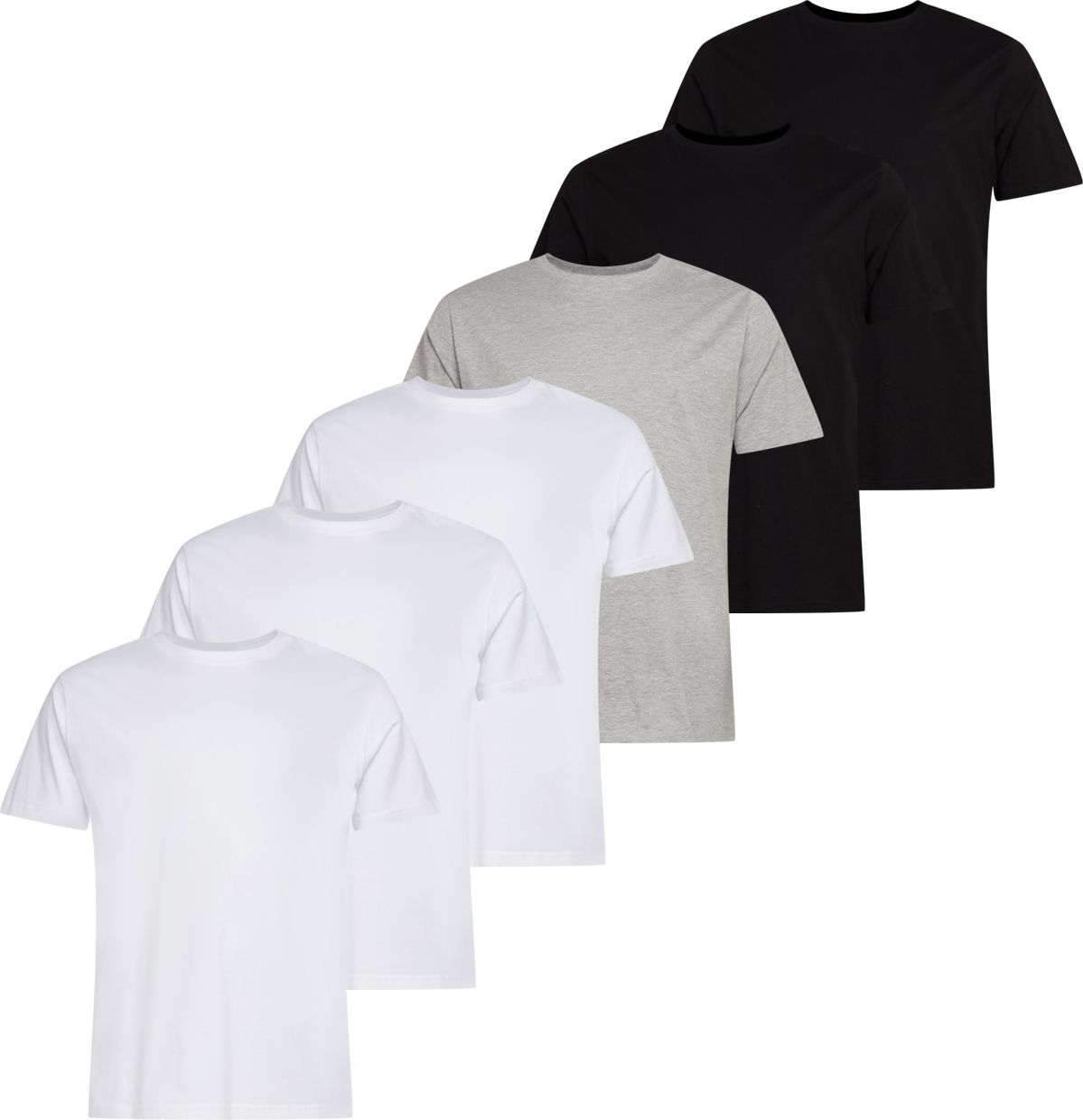 Urban Classics Tričko šedý melír / černá / bílá