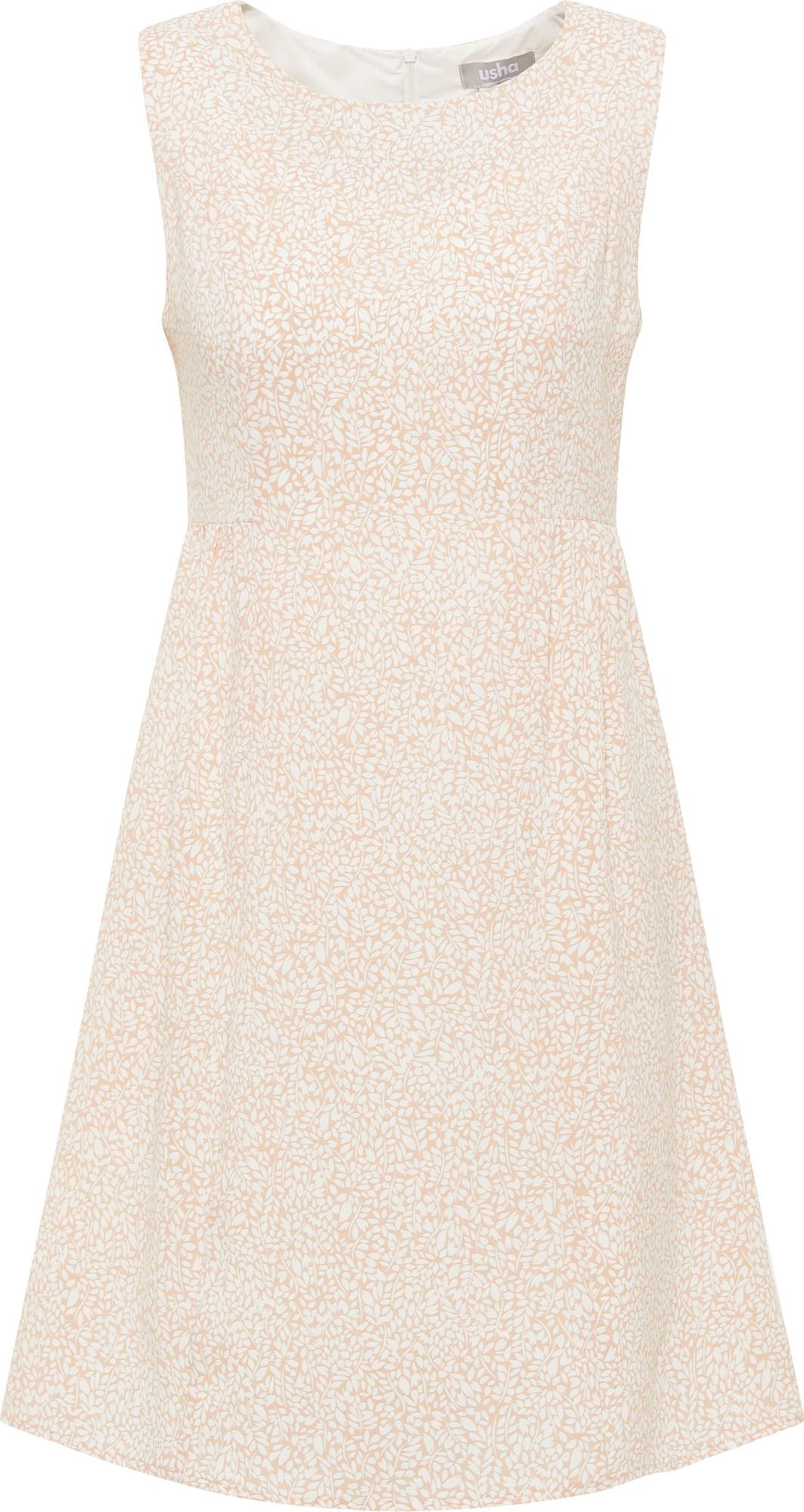 Usha Koktejlové šaty pudrová / bílá
