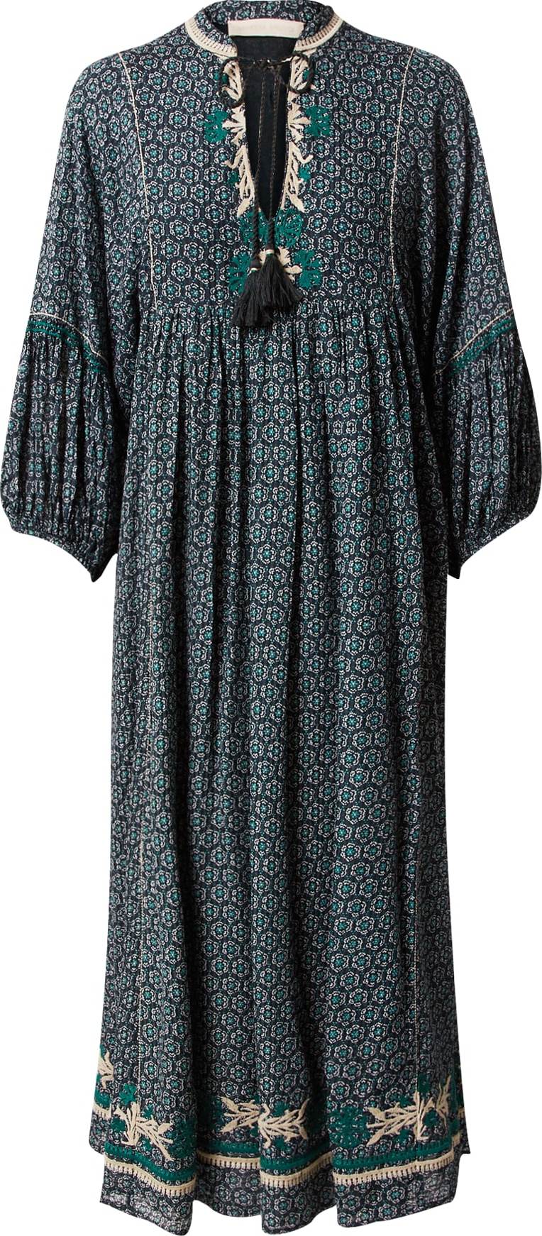 Vanessa Bruno Šaty 'VERONICA' béžová / zelená / petrolejová / růžová