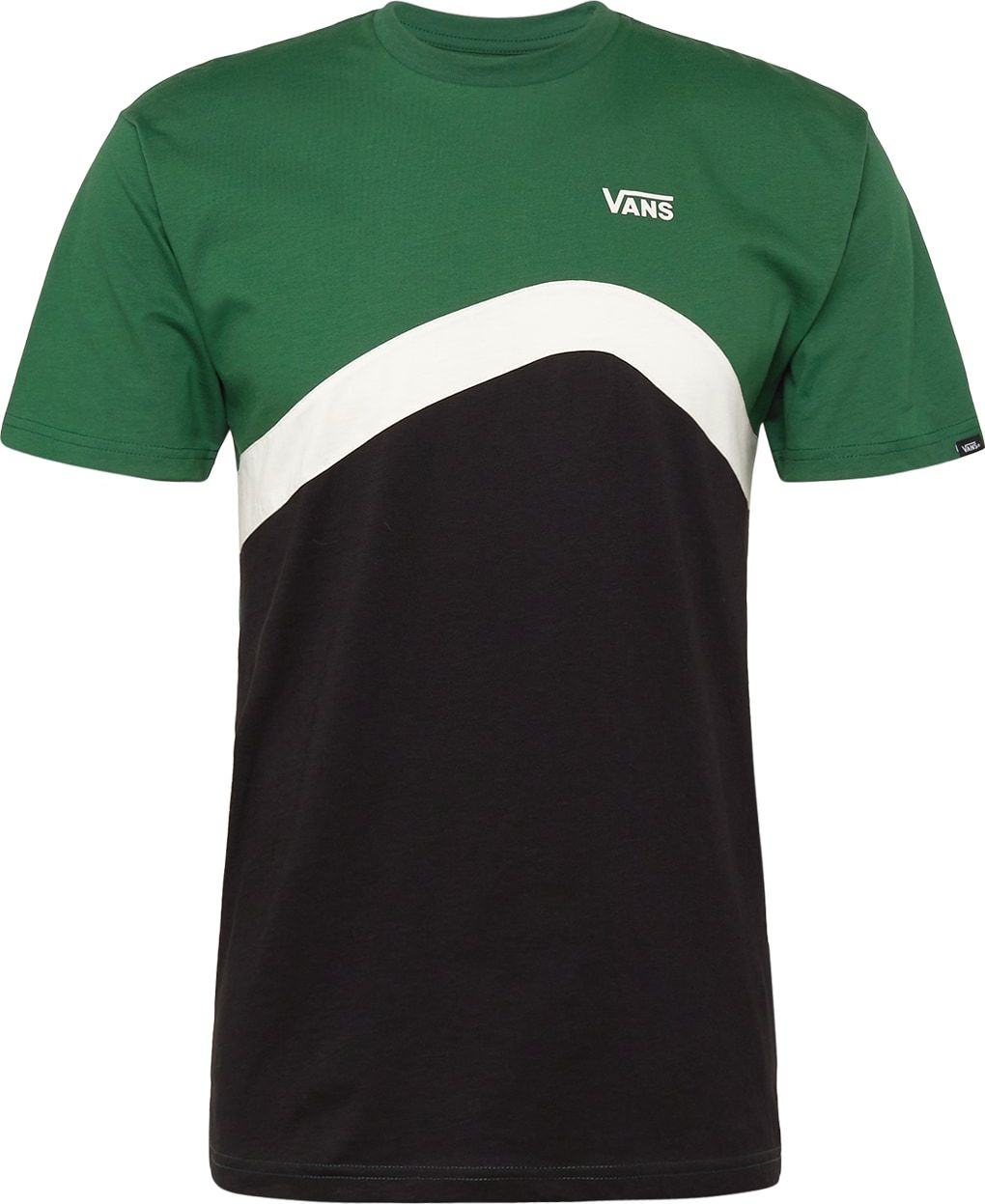 VANS Tričko zelená / černá / bílá