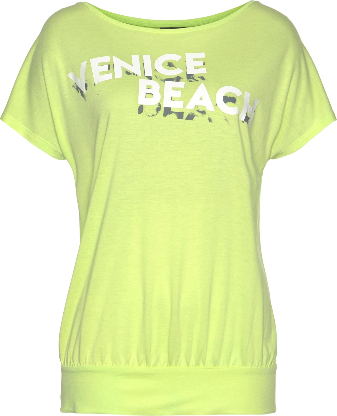 VENICE BEACH Tričko limone / grafitová / bílá