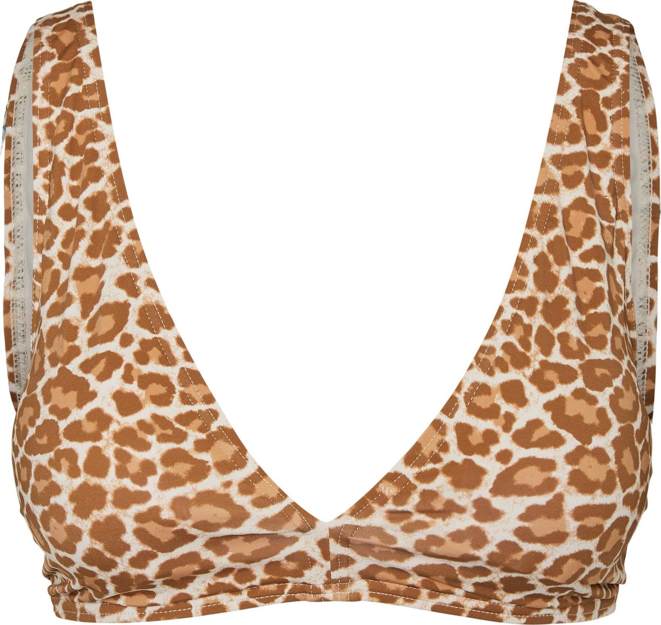 VERO MODA Horní díl plavek 'Vivi' hnědá / světle hnědá / přírodní bílá