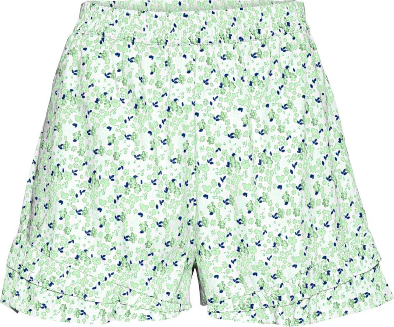 VERO MODA Kalhoty 'Nicoline' námořnická modř / kiwi / přírodní bílá