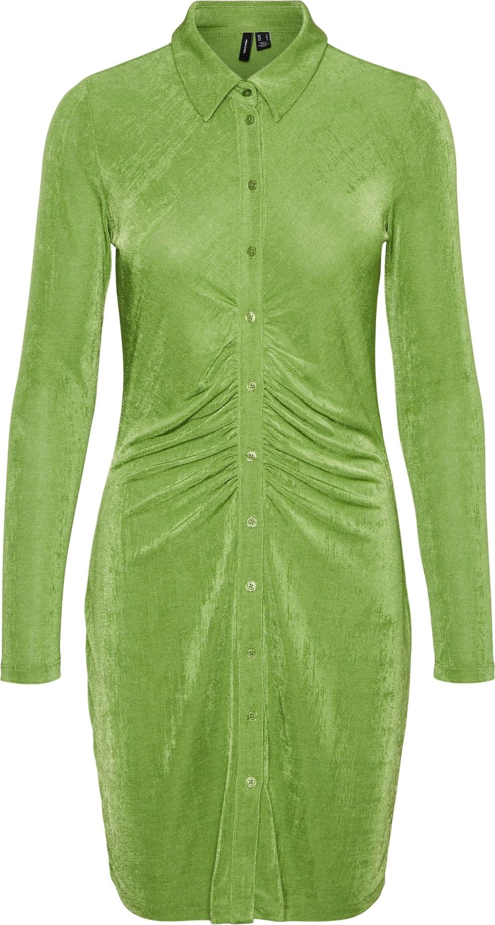 VERO MODA Košilové šaty 'SLINKY' zelená