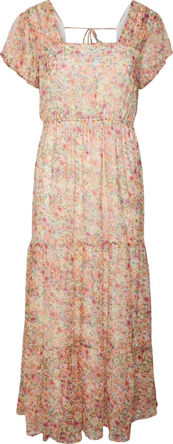 VERO MODA Šaty 'Kaya' světle žlutá / olivová / tmavě zelená / fuchsiová / bílá