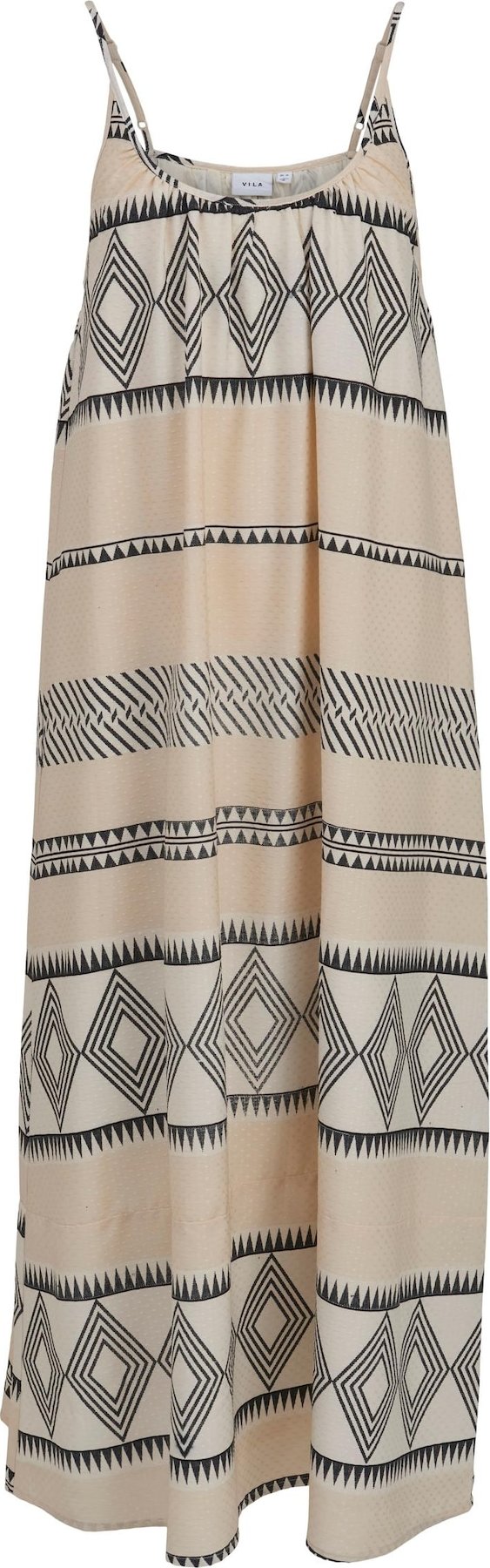 VILA Šaty 'Atnia' šedá / režná / černá