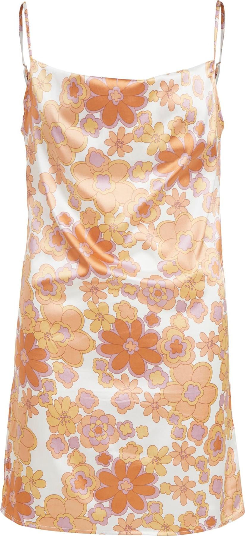 VILA Šaty 'Rita' šeříková / mandarinkoná / tmavě oranžová / bílá