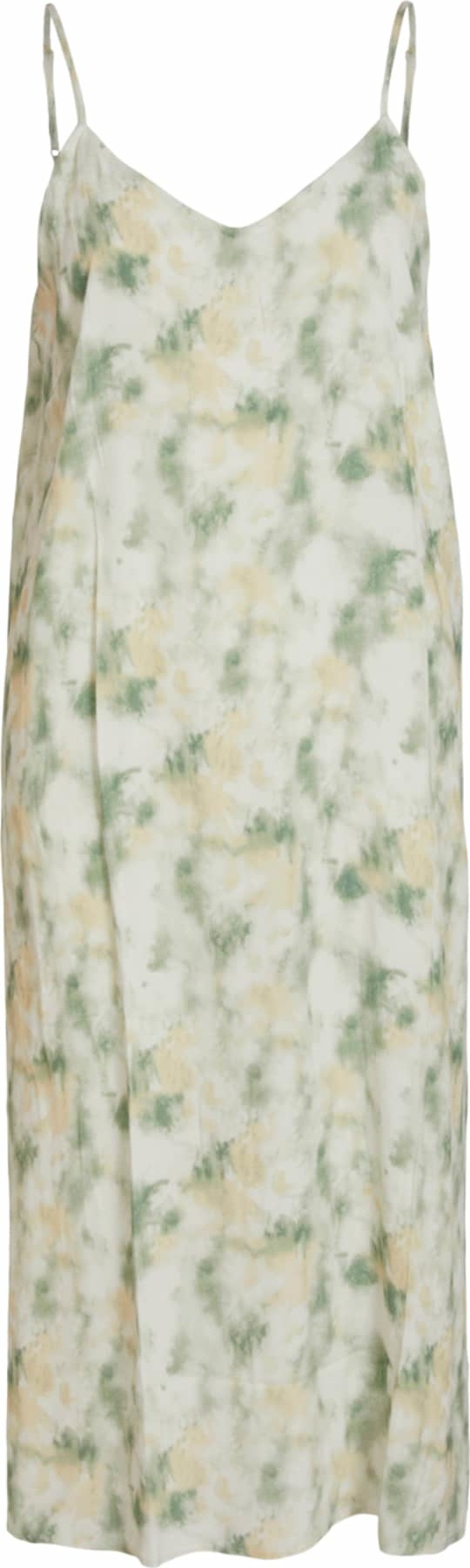 VILA Šaty 'VIBARINA' žlutá / zelená / bílá