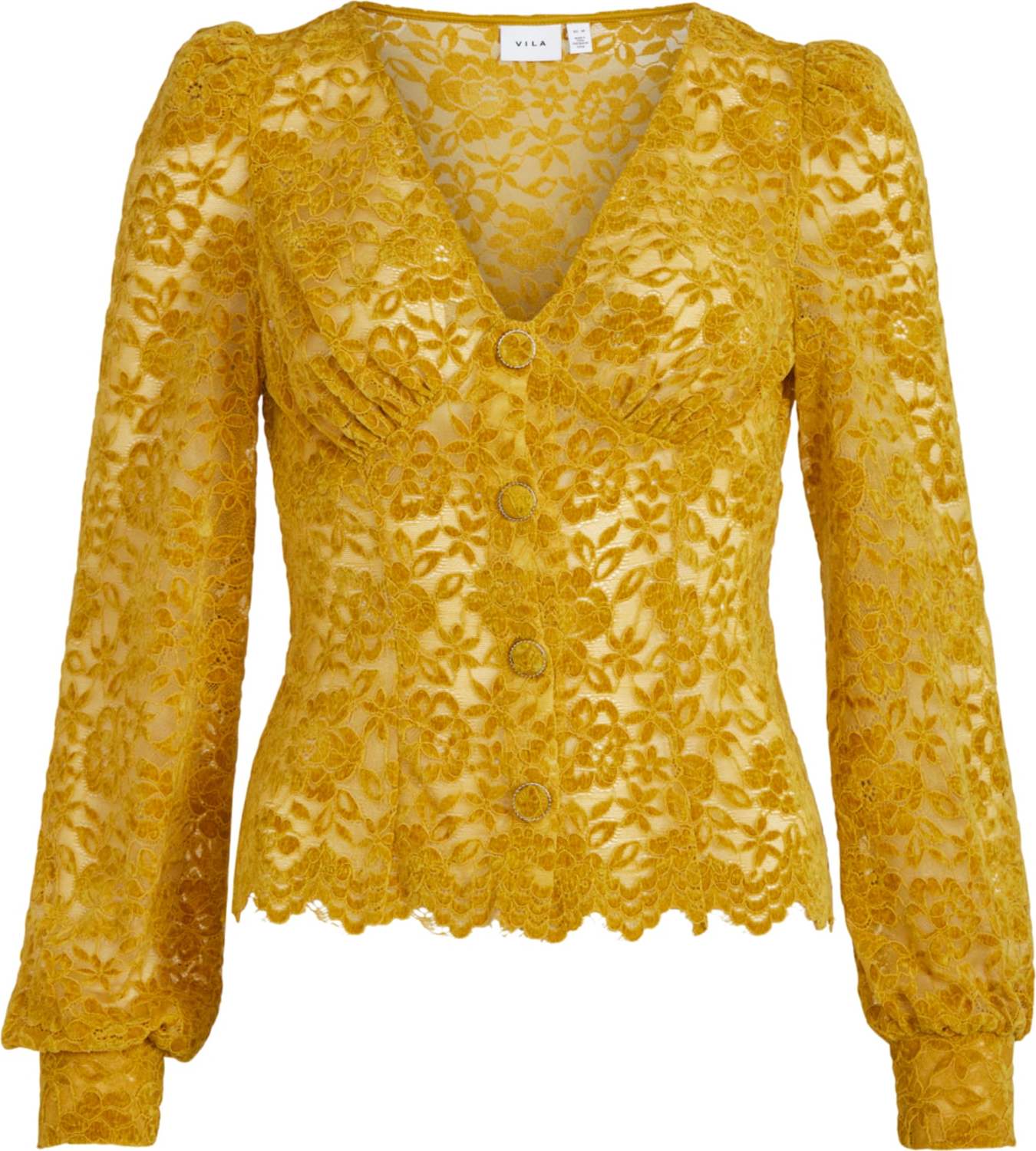 VILA Tričko 'BEAUT' žlutá