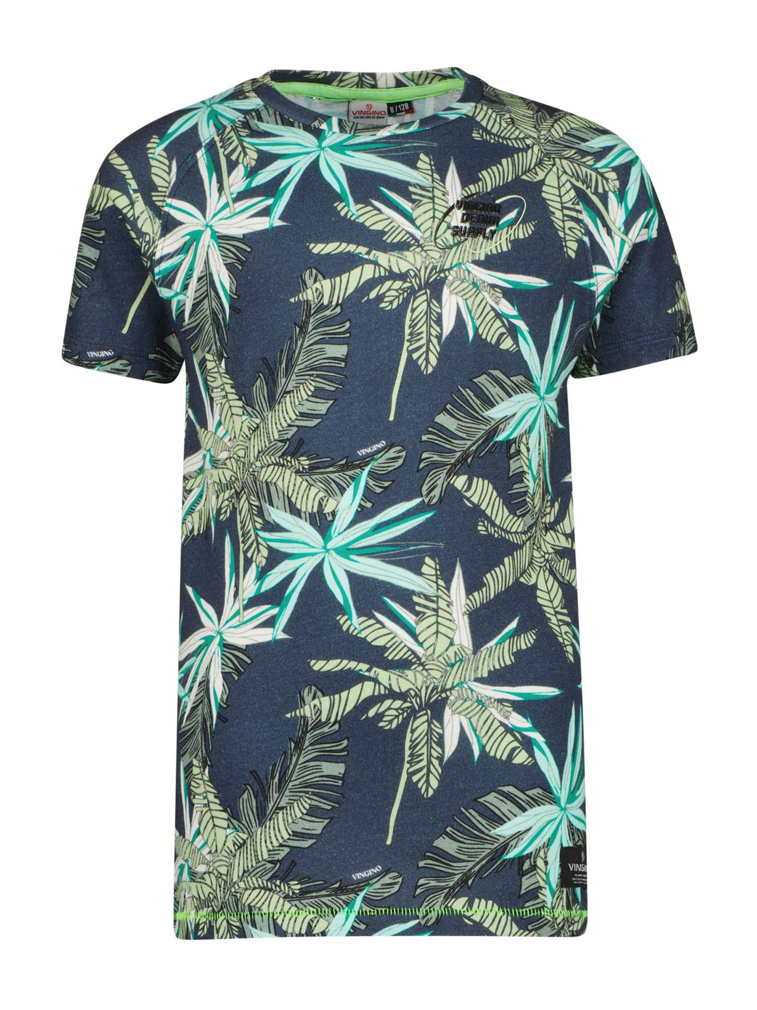 VINGINO Tričko 'JEAL' námořnická modř / nefritová / světle zelená / černá