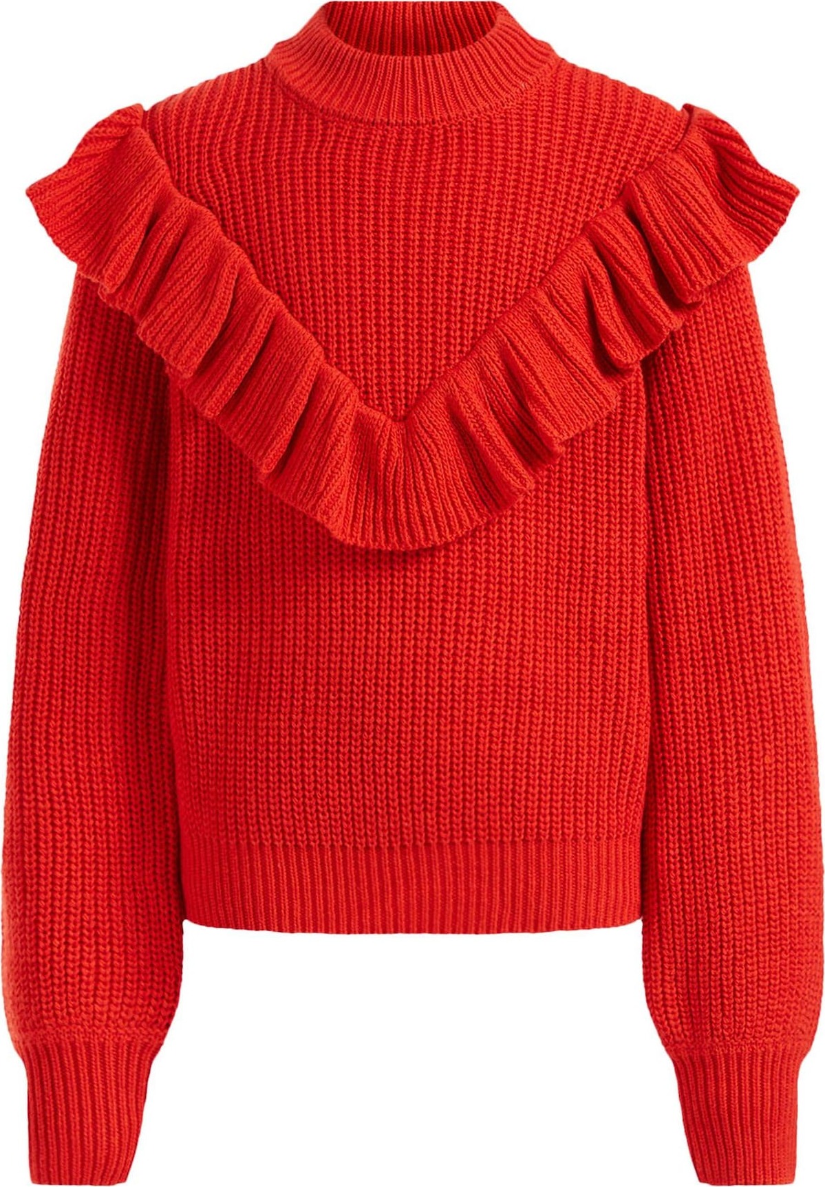 WE Fashion Svetr ohnivá červená