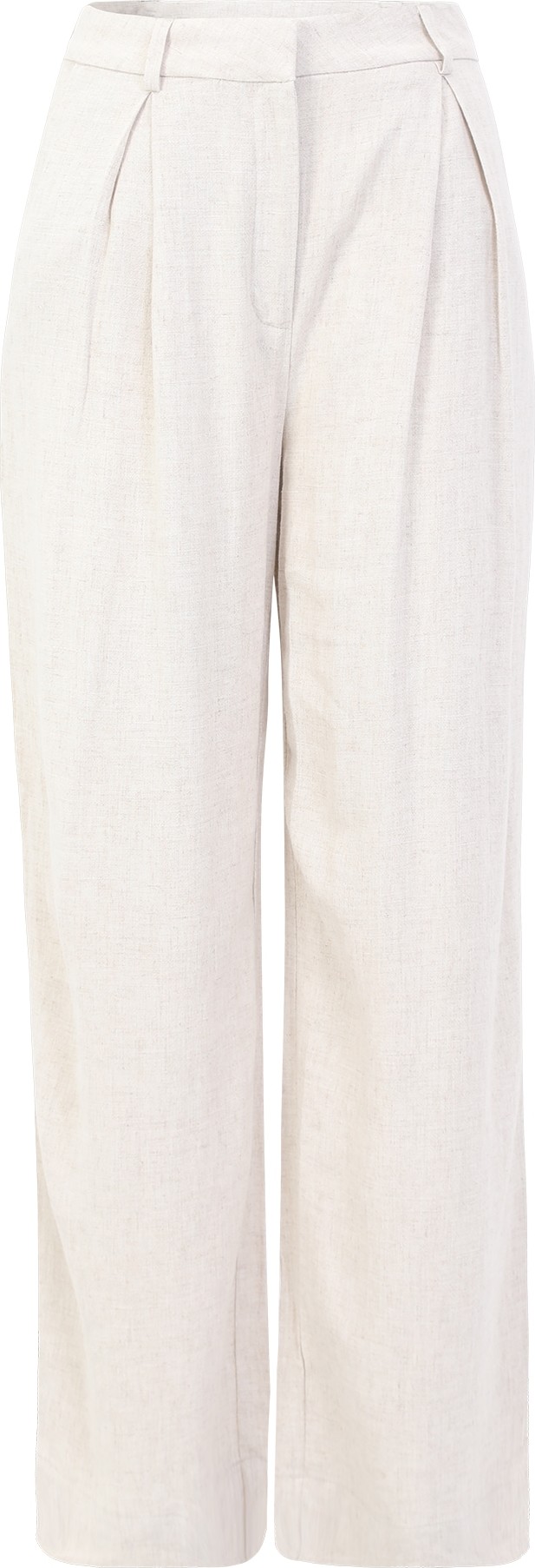 WEEKDAY Kalhoty se sklady v pase 'Lilah' béžový melír